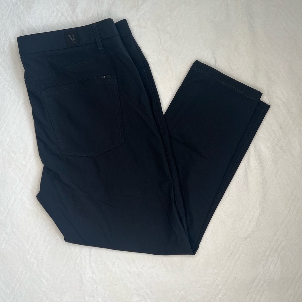 Vuori Men’s Performance Pants Black | Size 36 (XL) Stretch Travel Work